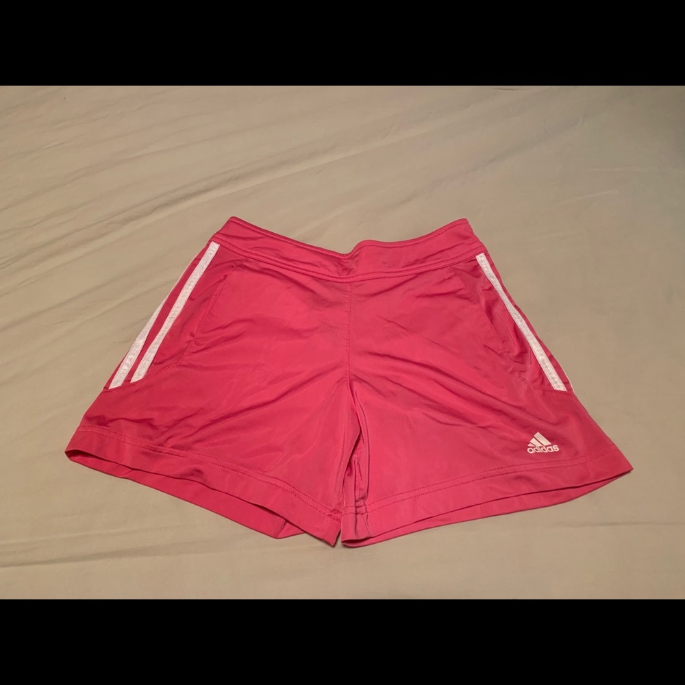 Adidas Pink 3-Stripes Shorts